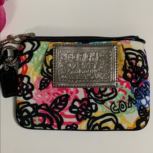 Coach Wristlet Floral Colors of the RAINBOW - Picture 2 of 7